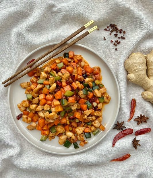 Chicken and Veggie Stir-Fry in Platinum Cookware