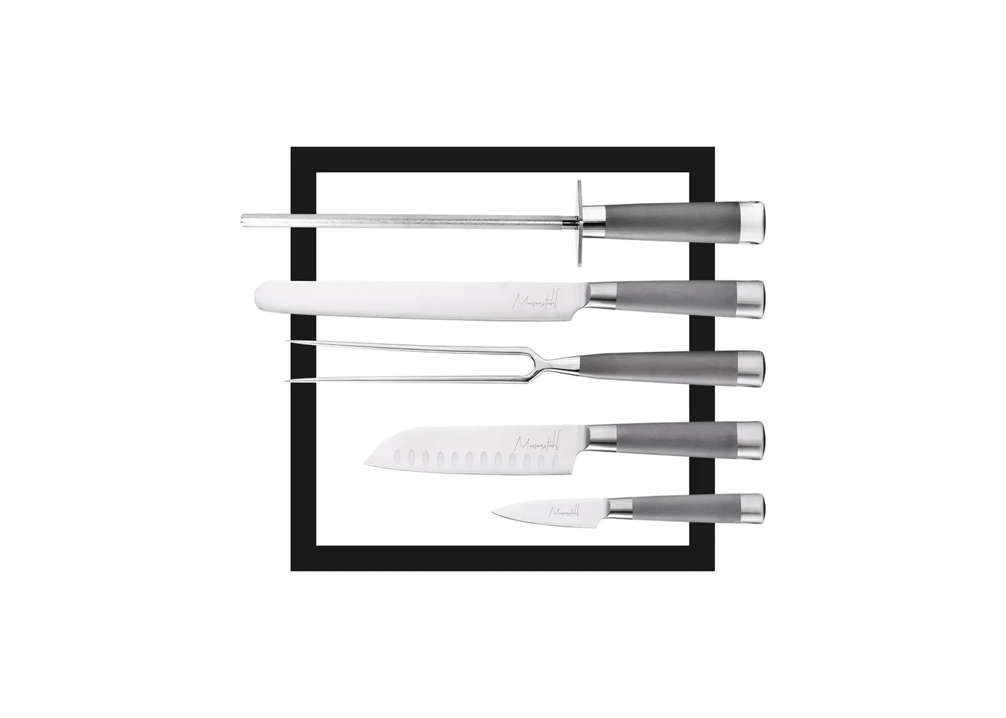 Messerstahl 17-Piece Gourmet Knife Set with Block