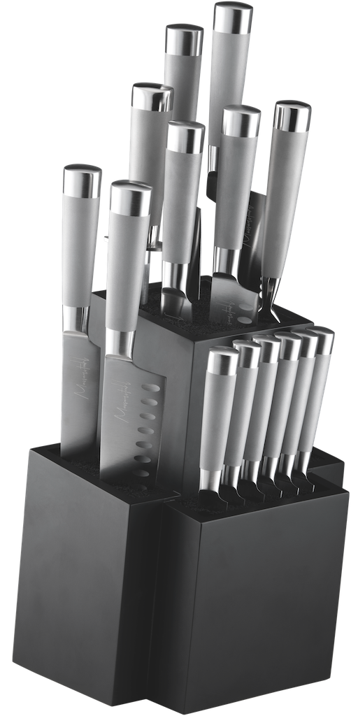 Messerstahl 17-Piece Gourmet Knife Set with Block